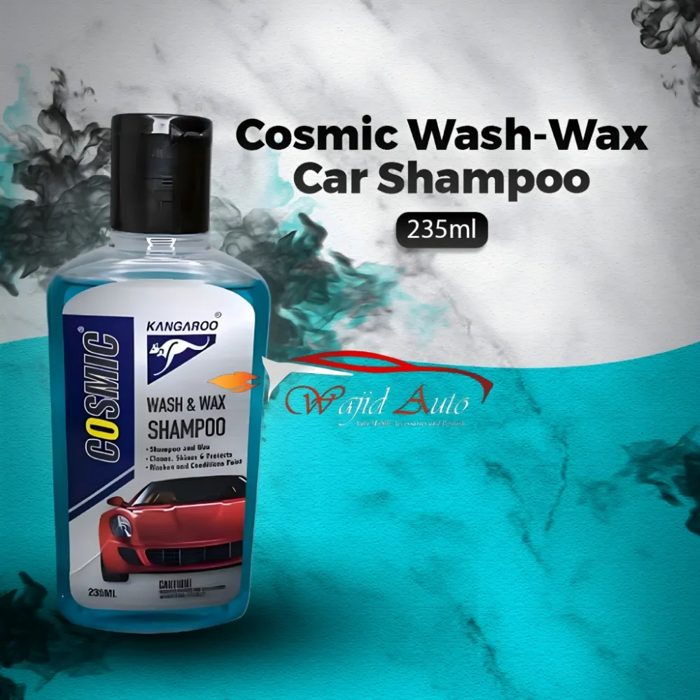 Cosmic wash and wax car shampoo