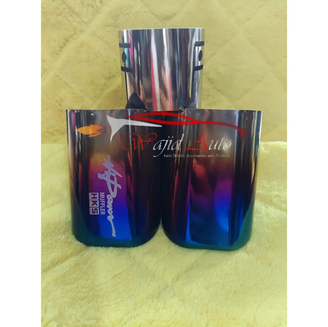 HKS muffler blue tip dual face mini