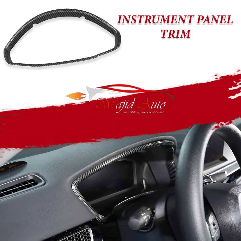 Dashboard instrument panel in carbon fiber for honda civic 2022,2023,2024,2025