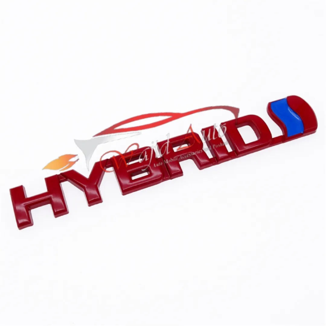 Hybrid metal red emblem
