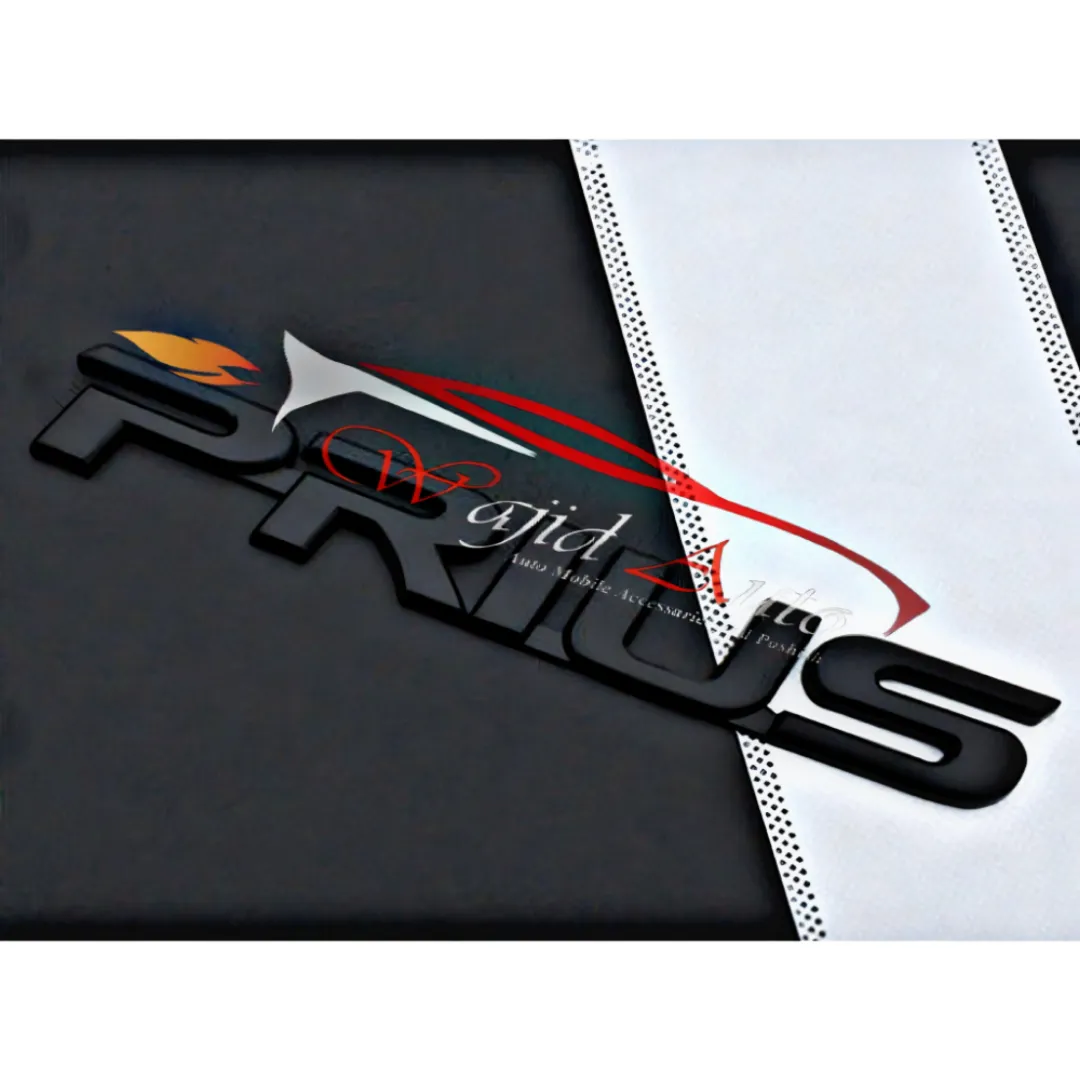 Toyota Prius matte black metal emblem monogram