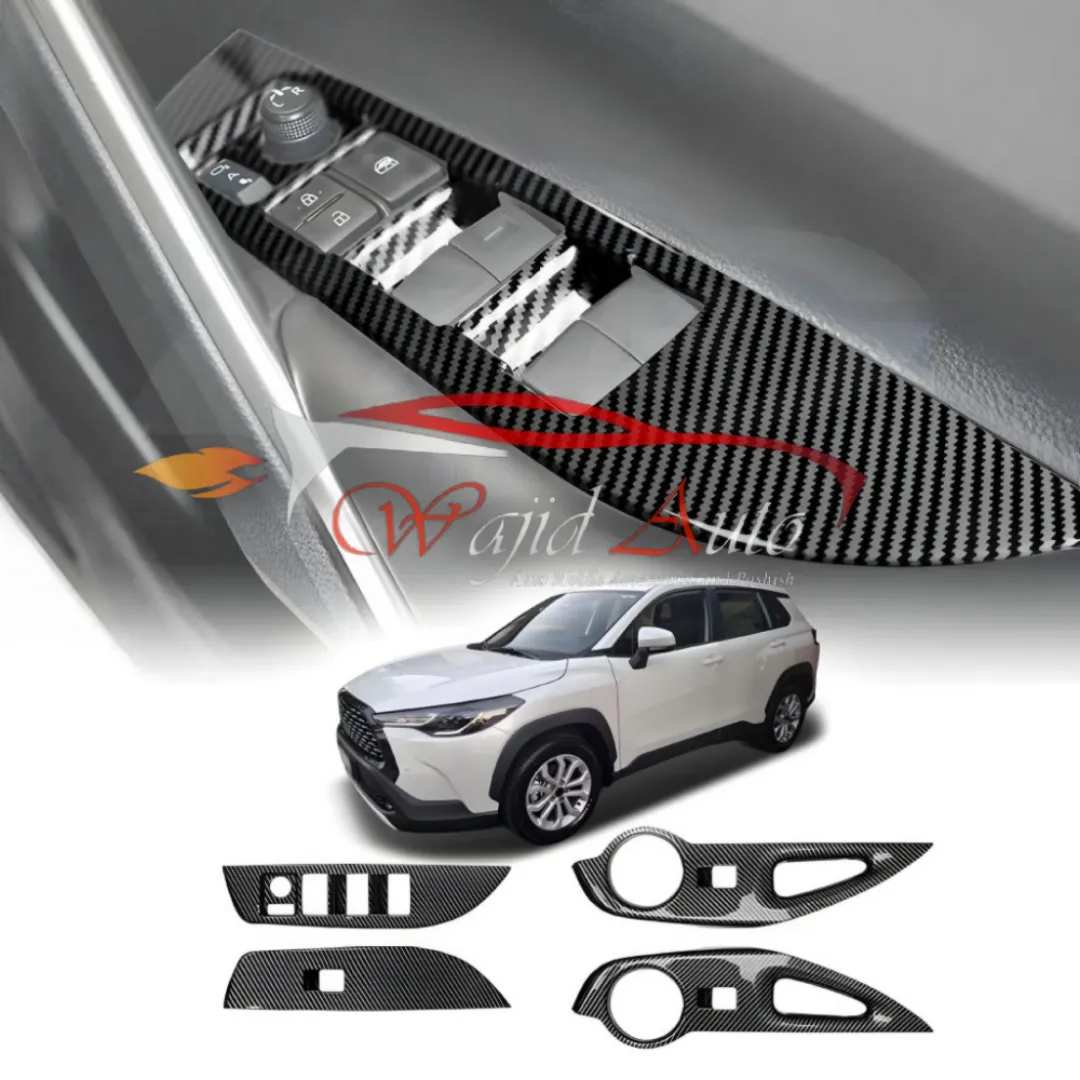 Toyota corolla cross power window plates carbon