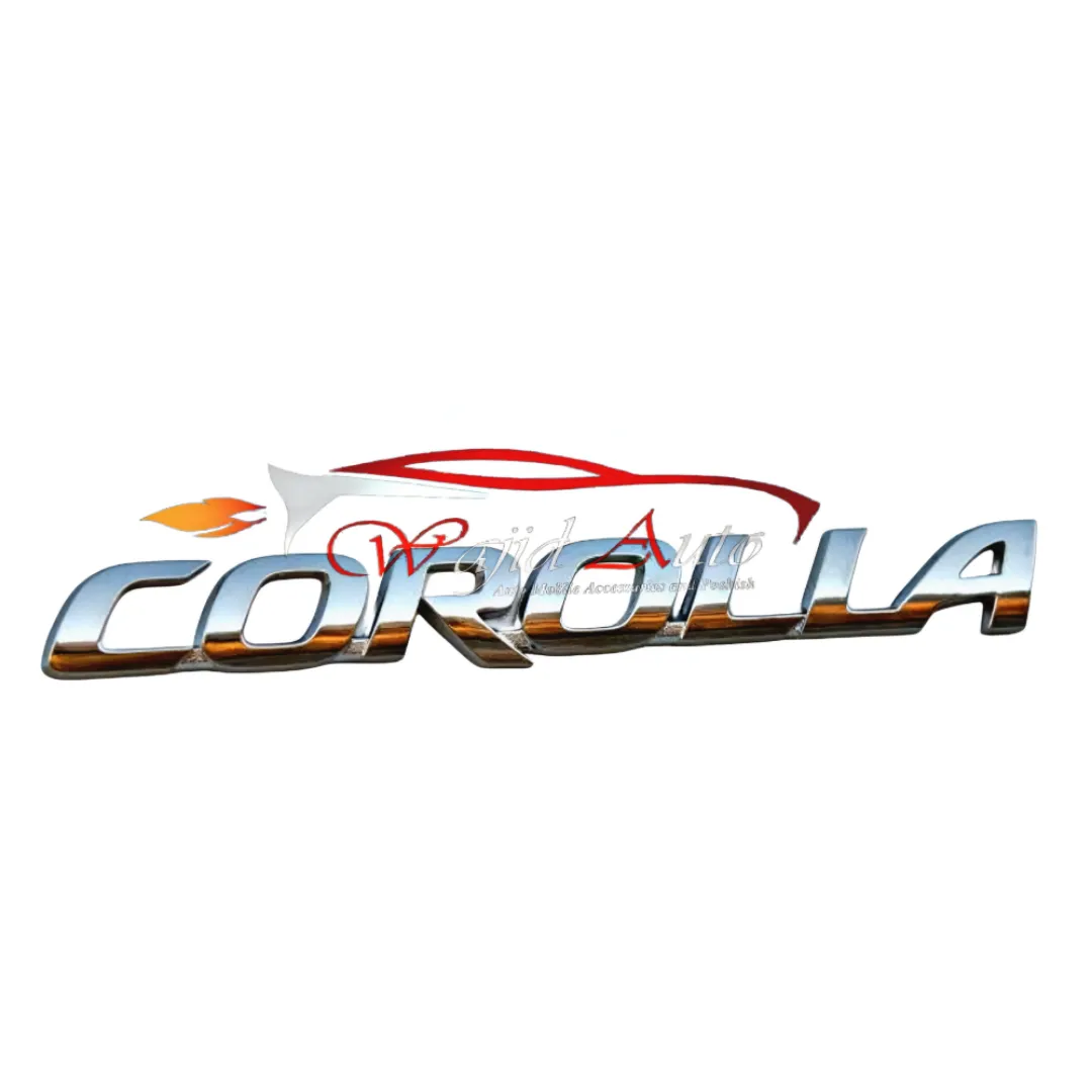 Toyota corolla metal chrome emblem