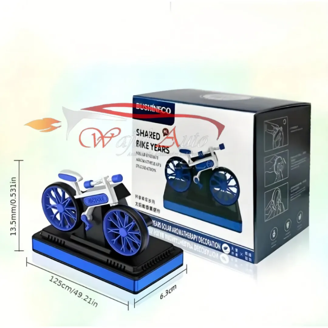solar car air freshener rotating wheel bicycle