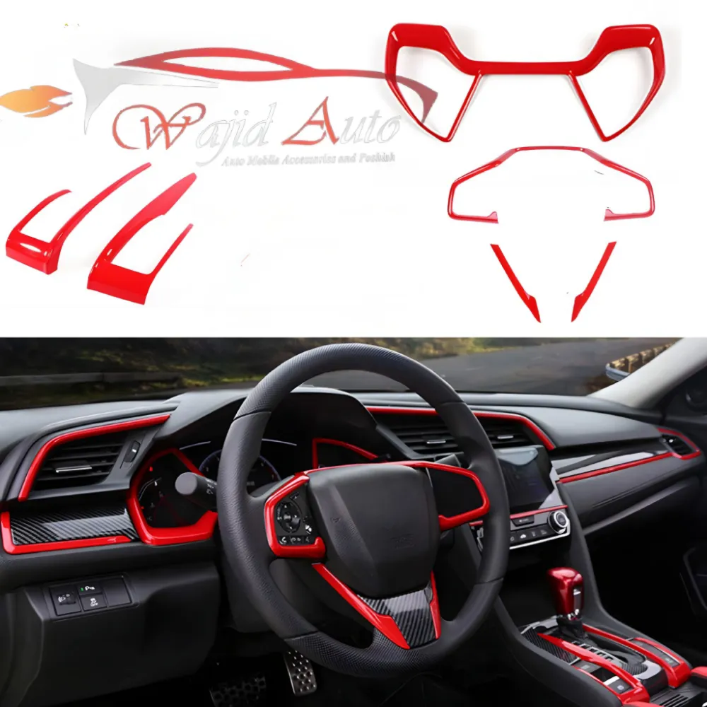 Honda Civic x interior red kit 14 pcs