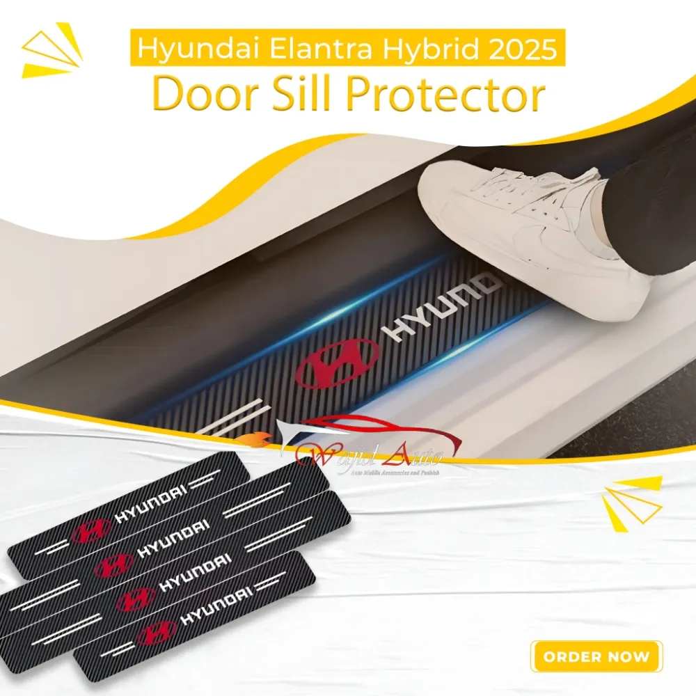 Hyundai Elantra Hybrid 2025 Door Sill Protector Carbon Fiber