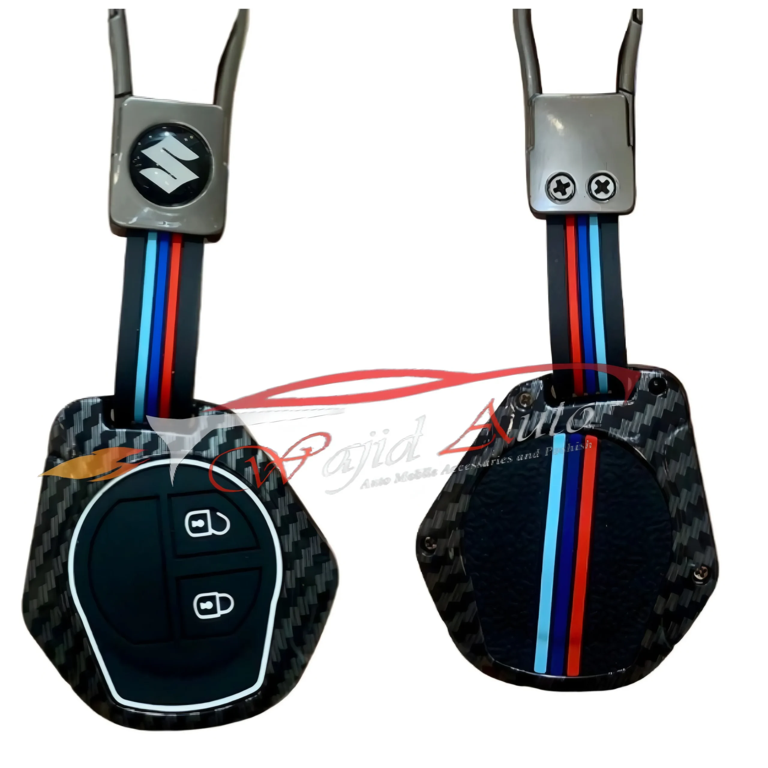 Suzuki alto cultus wagon R carbon metal key case