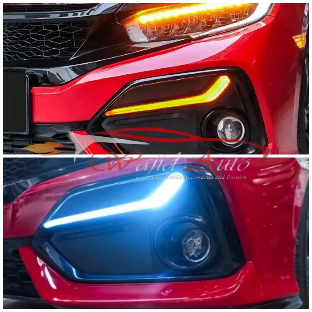 Honda civic x type r v2 front bumper cover drl