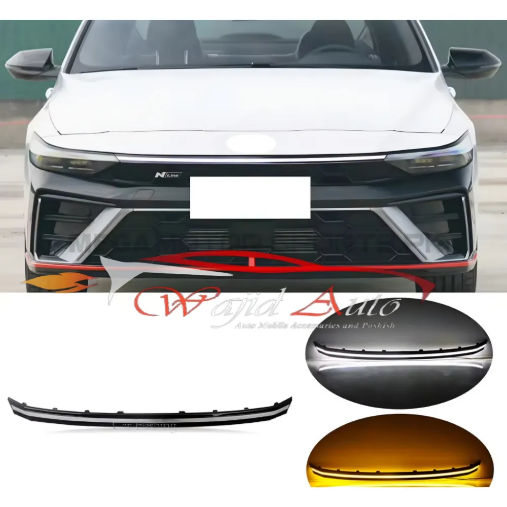 Hyundai elantra hybrid bonnet garnish led n line