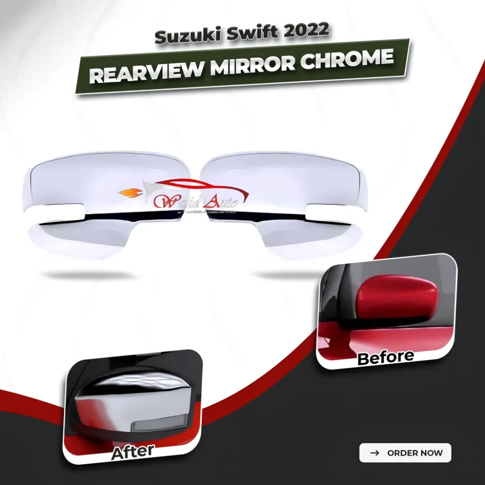 Suzuki Swift 2022-2025 Side Mirror Cover In Chrome