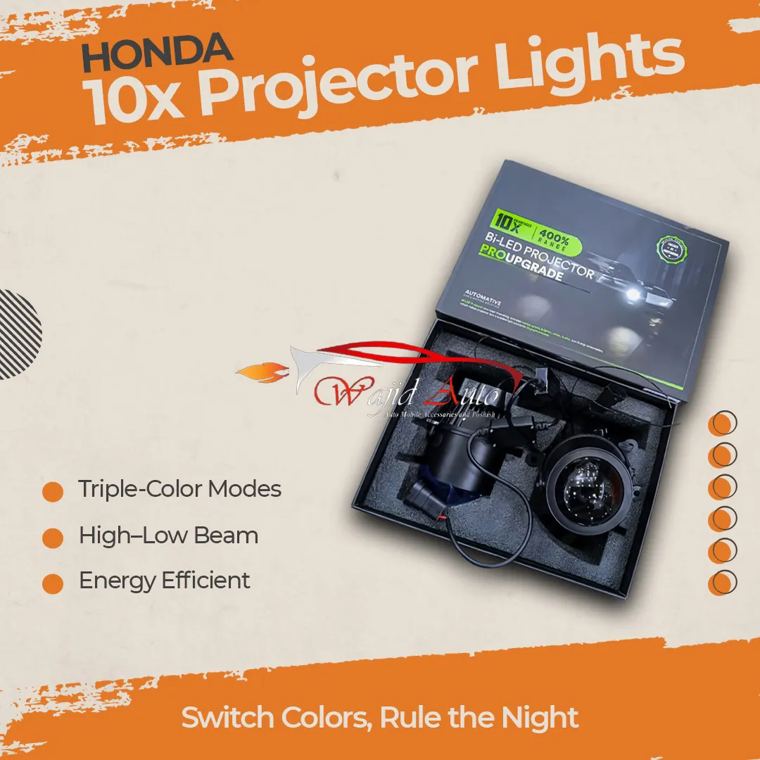 Honda 10x projector lights 3 colour high power