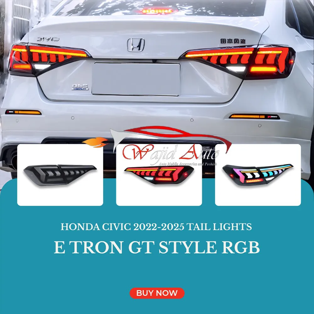 Honda civic 2022 rgb tail lights e tron gt style