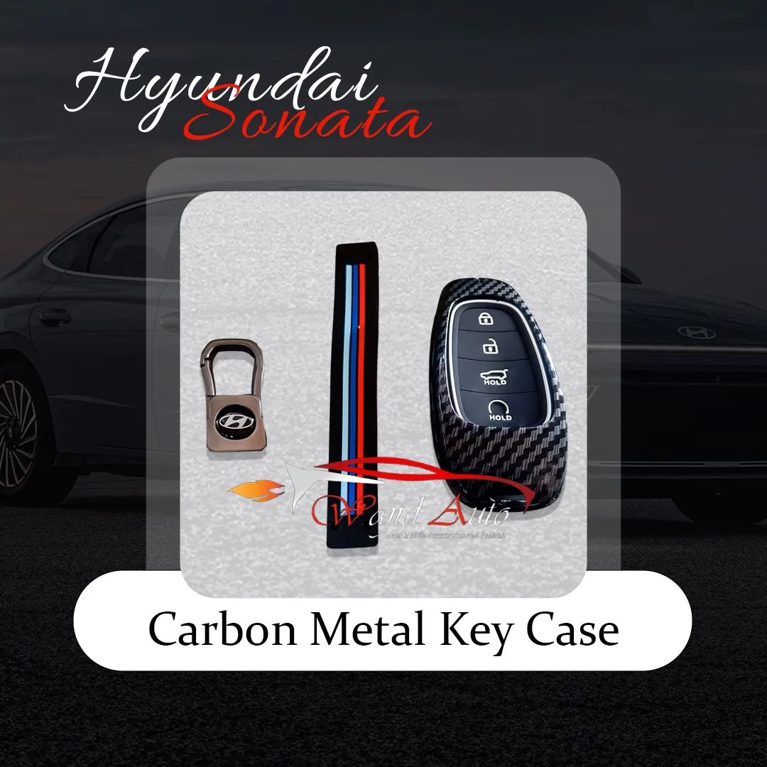 Hyundai sonata carbon metal key case