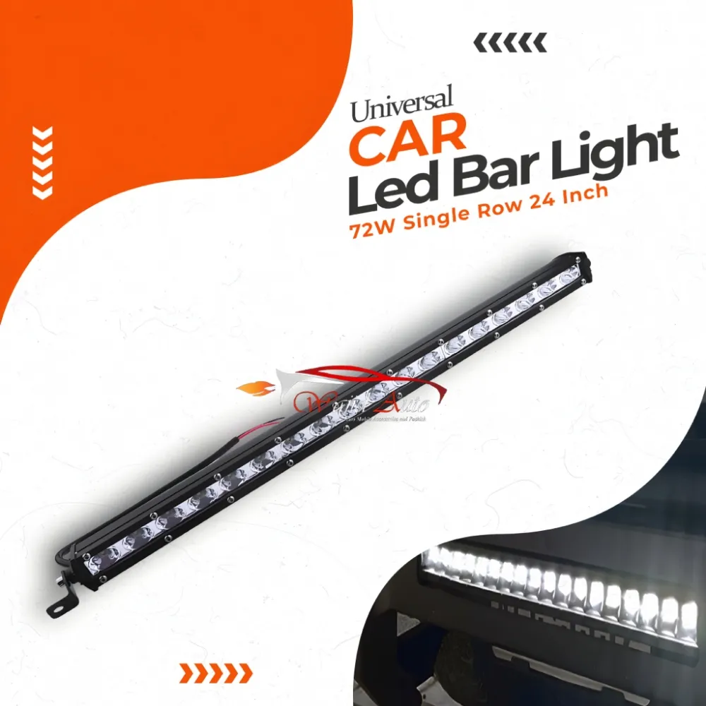 Universal 72W Single Row 24 Inch Led Bar Light