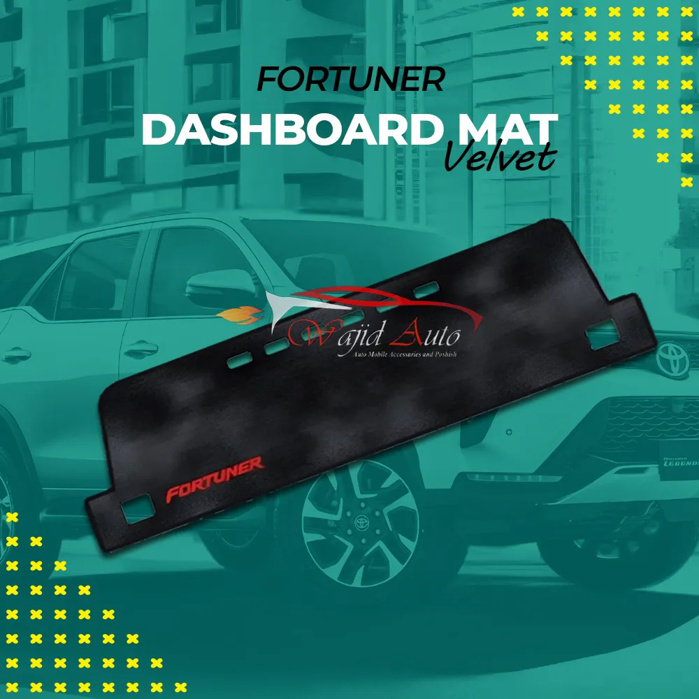 Toyota fortuner dashboard mat velvet
